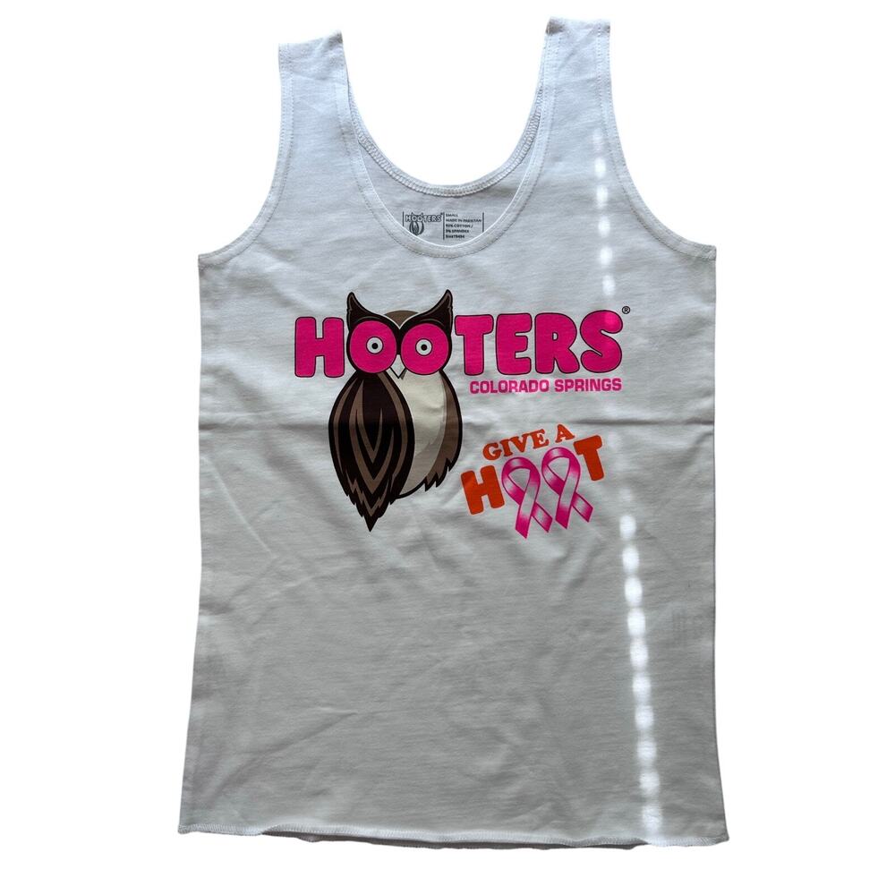 New Hooters Girl Uniform Breast Cancer Pink Ribbon Tank Colorado Springs Small